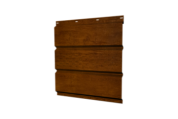 Софит металлический Классик Grand Line центральная перфорация 0,45 Print Premium с пленкой Golden Wood Intense FTC