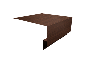 Планка околооконная сложная Экобрус Grand Line 250х75х25 0,45 Print Elite Choco Wood TwinColor (2м)