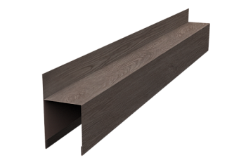 Планка опорная составная внешняя для забора жалюзи Palermo Grand Line 0,45 Print Elite White Wood TwinColor (3м)