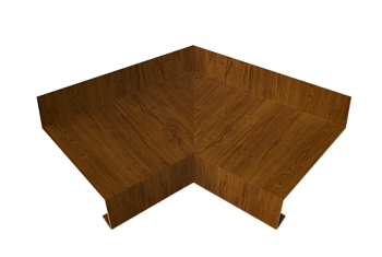 Угол отлива внутренний 70 Grand Line 0,45 Print-Double Elite с пленкой Golden Wood