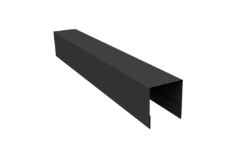 Планка боковая для забора из сайдинга Блок-хаус new Grand Line 0,5 Velur X RAL 7016 антрацитово-серый (3м)