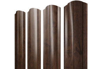 Штакетник Круглый фигурный Grand Line 0,45 Print-Double Premium Antique Wood