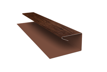 Планка П-образная завершающая сложная (КД) 0,4 Print Premium Cherry Wood Fresh TwinColor (2м)