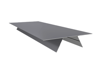 Планка стыковочная составная верхняя 0,5 Satin с пленкой RAL 7004 сигнальный серый (2м)
