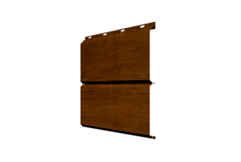 Софит металлический ЭкоБрус 0,345 Grand Line с перфорацией 0,45 Print Premium Golden Wood Intense FTC