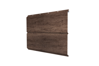 Софит металлический ЭкоБрус new Grand Line без перфорации 0,45 Print Elite White Wood TwinColor