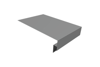 Планка околооконная сложная фальц Grand Line 0,5 Satin с пленкой RAL 9006 бело-алюминиевый (3м)