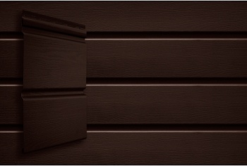 Сайдинг Double-брус Grand Line Acryl темный дуб (3,0м)