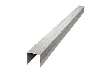 Планка вертикальная обратная для забора жалюзи Palermo Grand Line 0,45 Print Elite Snow Wood TwinColor (1,8м)