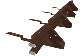 Снегозадержатель трубчатый для композитной черепицы Roman RAL 8017 (3м)