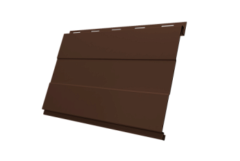 Софит металлический Вертикаль 0,2 prof Grand Line 0,45 Drap TwinColor с пленкой RAL 8017 шоколад