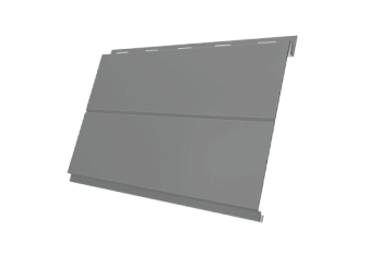 Софит металлический Вертикаль 0,2 line Grand Line 0,5 Satin с пленкой RAL 9006 бело-алюминиевый