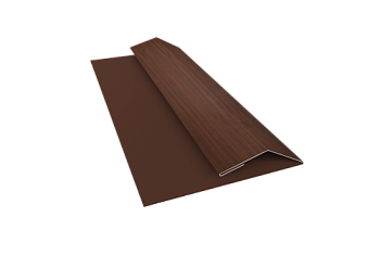 Планка финишная Блок-Хаус new Grand Line 0,45 Print Elite Choco Wood TwinColor (2м)
