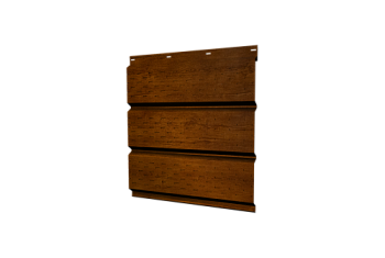 Софит металлический Классик Grand Line полная перфорация 0,45 Print-Double Premium с пленкой Golden Wood Intense F