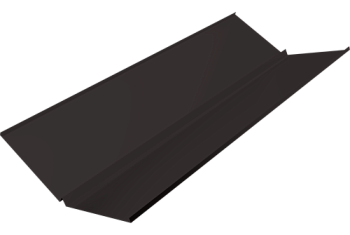Планка ендовы нижней с компенсатором Grand Line 0,45 PE-Double с пленкой RR 32 темно-коричневый (2м)