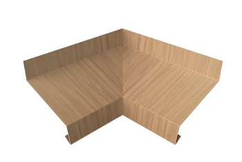 Угол отлива внутренний 50 Grand Line 0,45 Print Elite с пленкой Honey Wood TwinColor