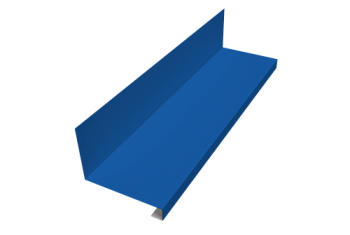 Планка примыкание нижнее к трубе фальц Grand Line 0,5 Satin с пленкой RAL 5005 сигнальный синий (2м)