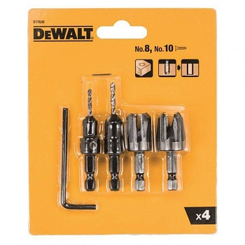 Набор пробочников и зенкеров DeWalt (4 шт)