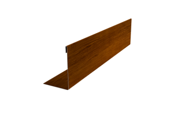 Нащельник 25х35 для забора жалюзи к ламели 125 Texas Grand Line 0,45 Print-double Premium Golden Wood Intense F (L2,0)