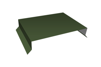 Парапетная крышка прямая 200мм Grand Line 0,5 Satin Matt TX RAL 6020 хромовая зелень (3м)