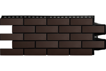 Фасадная панель Grand Line Клинкерный кирпич Design шоколадный со швом RAL 9005