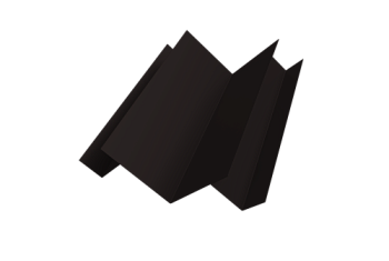 Угол внутренний сложный Кликфальц Pro Grand Line 0,5 Satin с пленкой RAL 9005 черный (3м)