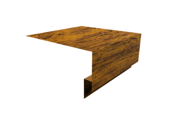 Планка околооконная сложная Блок-Хаус new Grand Line 250х75х27 0,45 Print Elite Golden Wood TwinColor (3м)