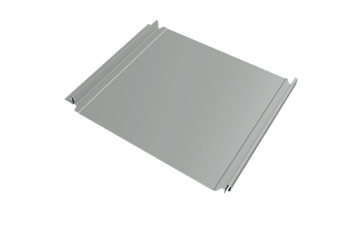 Кликфальц Double Pro Grand Line 0,5 Satin с пленкой на замках RAL 9006 бело-алюминиевый
