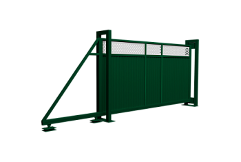 Ворота откатные Estet Plus 2,0х4,5 RAL 6005/1013