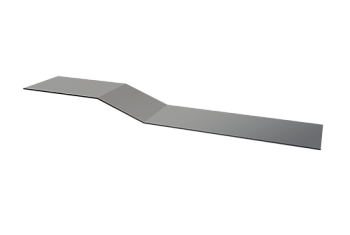 Планка крепежная фальц Grand Line 0,5 Satin с пленкой RAL 9006 бело-алюминиевый (2м)