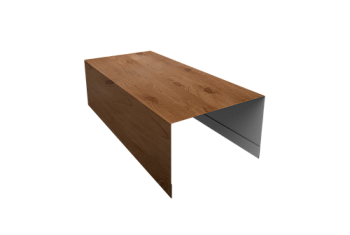 Крышка для забора из сайдинга Блок-хаус new Grand Line 0,45 Print Premium Pine Wood Fresh (3м)