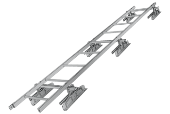 Лестница кровельная для фальца RAL 7004 (3м)