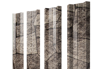 Штакетник М-образный A с прямым резом Grand Line 0,45 Print Elite King Stone TwinColor