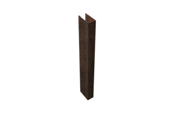 Стойка для забора жалюзи Texas (для калиток и ворот) Grand Line 0,45 Print Elite Antique Wood TwinColor (2м)