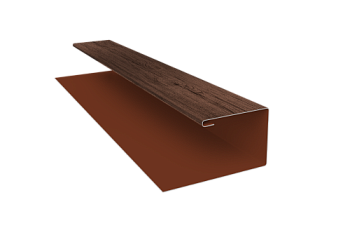 Планка П-образная Экобрус Grand Line 0,45 Print Premium Antique Wood TwinColor (2м)