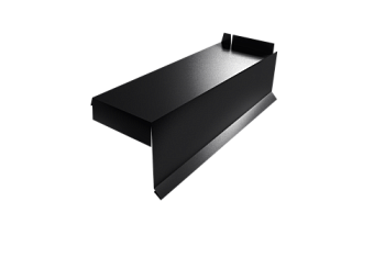 Планка торцевая сегментная Квадро профи Grand Line Правая стартовая 0,5 Satin Matt TX RAL 9005 черный