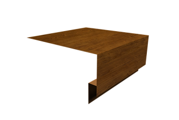 Планка околооконная сложная Экобрус Grand Line 250х75х25 0,45 Print Elite Golden Wood TwinColor (2м)