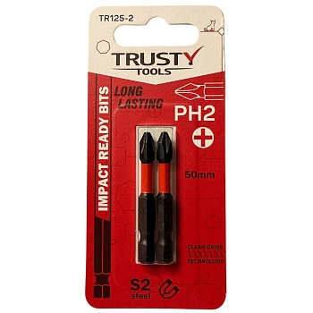 Биты ударные Trusty-Tools PH2 50 мм (2 шт)
