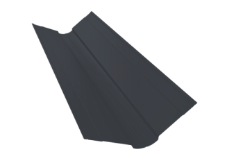 Планка ендовы верхней фигурной 100х100 Grand Line 0,45 Drap ST lite RAL 7024 мокрый асфальт (2м)
