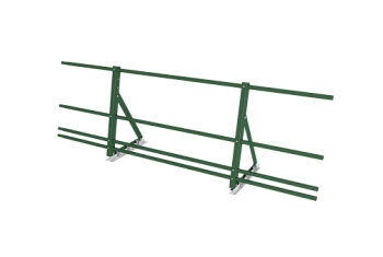 Ограждение кровельное со снегозадержателем на фальц Optima 0,65х2м RAL 6002