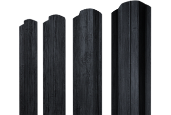 Штакетник М-образный B фигурный Grand Line 0,45 Print Premium Grey Wood TwinColor