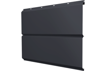 Софит металлический ЭкоБрус new Grand Line без перфорации 0,5 PurLite Matt RAL 7024 мокрый асфальт