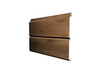 Софит металлический ЭкоБрус 0,345 Grand Line с перфорацией 0,45 Print Premium Pine Wood Fresh