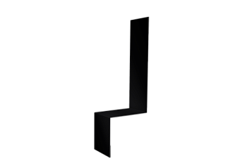 Планка примыкание боковое фальц Grand Line 0,5 Satin Matt TX RAL 9005 черный (3м)