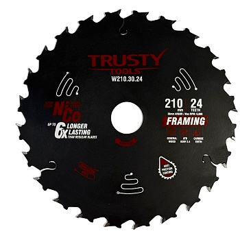 Диск пильный Trusty-Tools Framing по дереву 210х30 24T