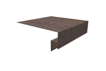 Планка околооконная сложная Экобрус Grand Line 250х50х25 0,45 Print Elite White Wood TwinColor (3м)