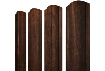 Штакетник Круглый фигурный Grand Line 0,45 Print-Double Premium Cherry Wood Dark F