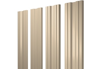 Штакетник Twin с прямым резом Grand Line 0,5 Satin RAL 1015 светлая слоновая кость