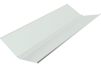 Планка ендовы нижней с компенсатором Grand Line 0,45 PE с пленкой RAL 9003 сигнальный белый (3м)