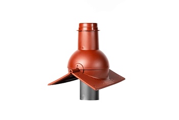 Выход канализации коньковый Krovent Pipe-cone красно-коричневый